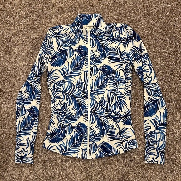 Tommy Bahama Womens Golf Long Sleeve Full Zip Floral Jacket UPF 50 Size XS - NWT - Picture 2 of 13